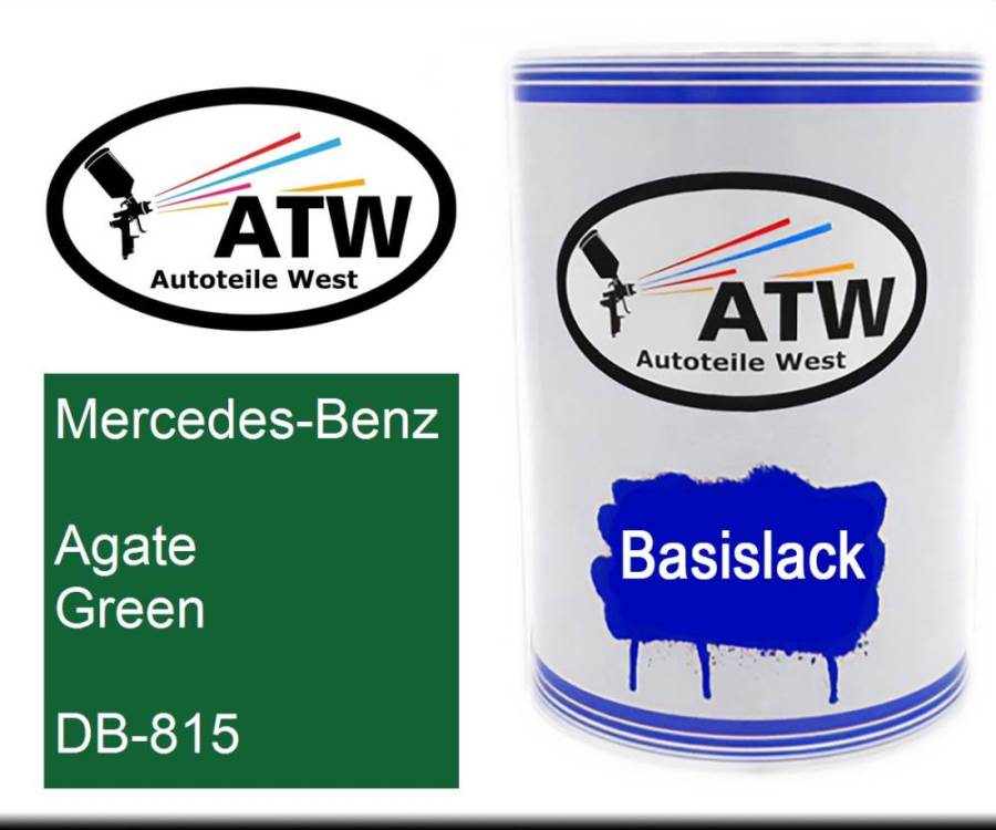 Mercedes-Benz, Agate Green, DB-815: 500ml Lackdose, von ATW Autoteile West.